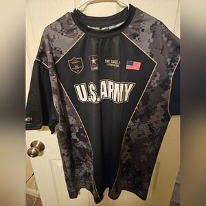 U.S. Army Black and Gray Digital Camo NHRA Tony Schumacher Racing Crew Shirt 3XL